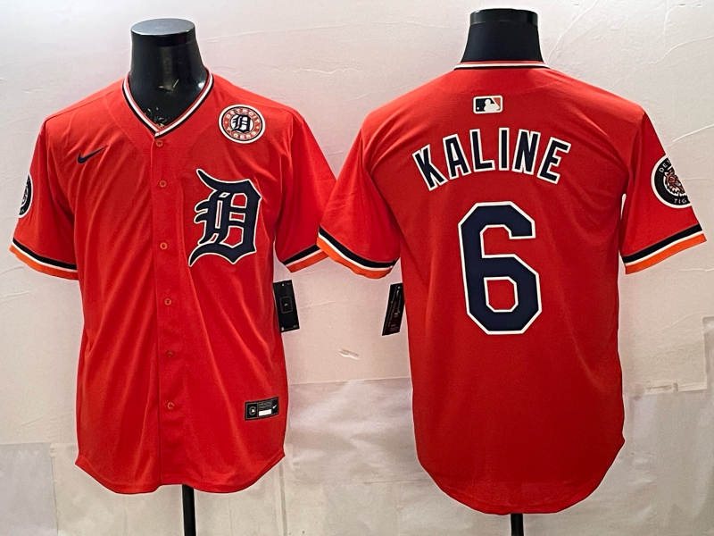 Men Detroit Tigers #6 Kaline orange Game Nike MLB Jersey0321006->detroit tigers->MLB Jersey
